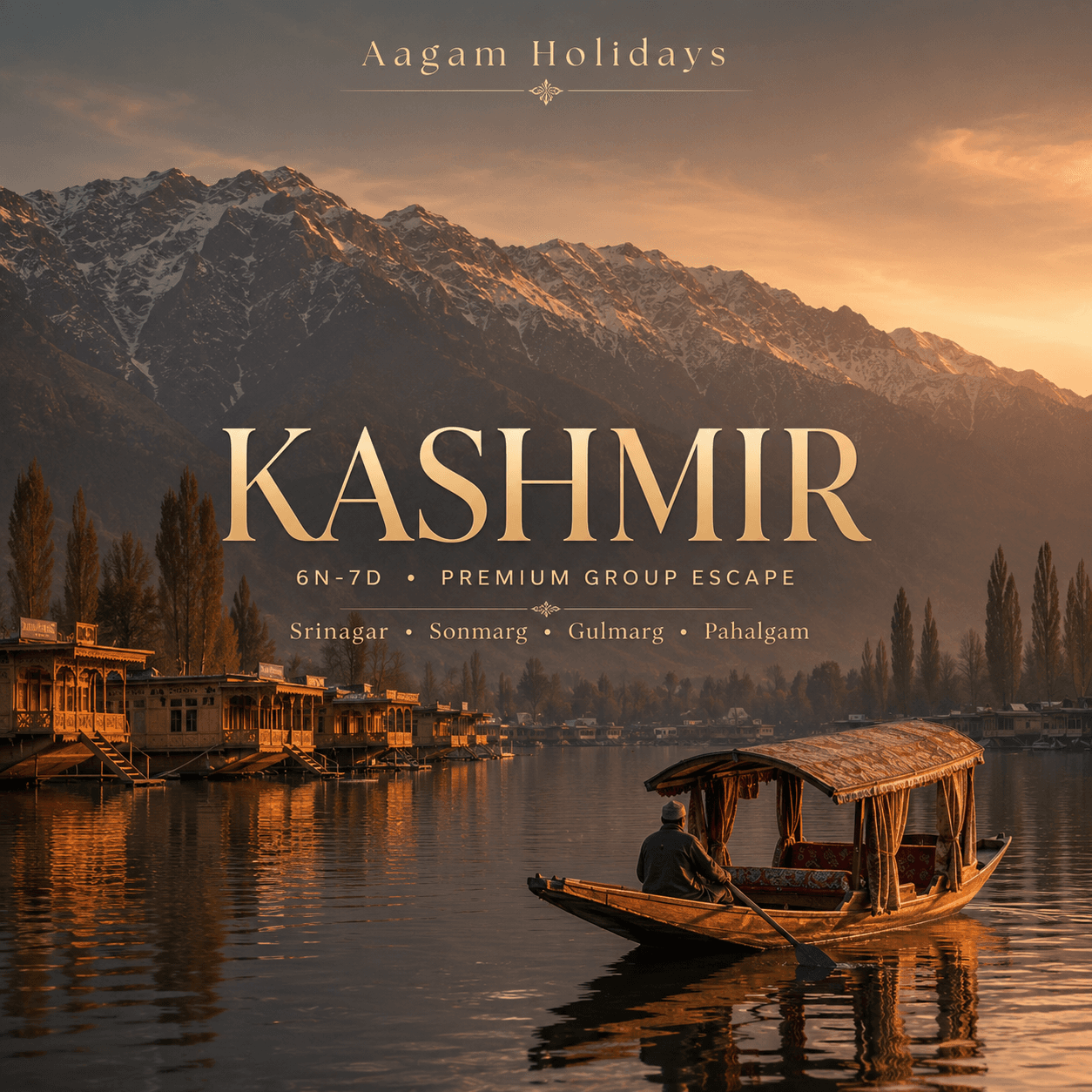 KASHMIR | 6N-7D | PREMIUM GROUP ESCAPE | SRINAGAR – SONMARG – GULMARG – PAHALGAM