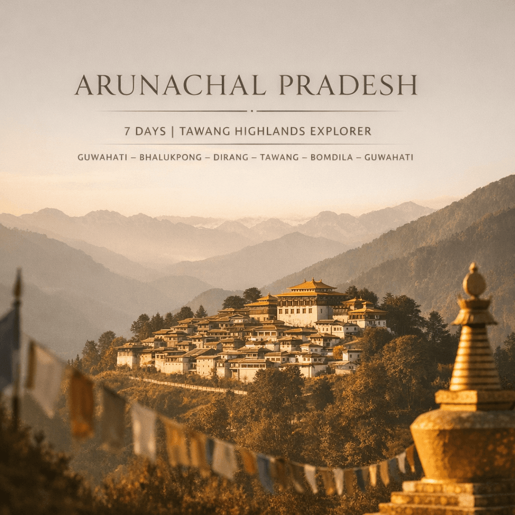 ARUNACHAL PRADESH | 7 DAYS | TAWANG HIGHLANDS EXPLORER | GUWAHATI – BHALUKPONG – DIRANG – TAWANG – BOMDILA – GUWAHATI