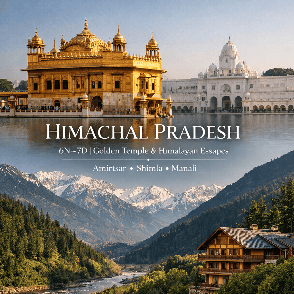 HIMACHAL PRADESH | 6N–7D | Golden Temple & Himalayan Escapes | Amritsar ✦ Shimla ✦ Manali