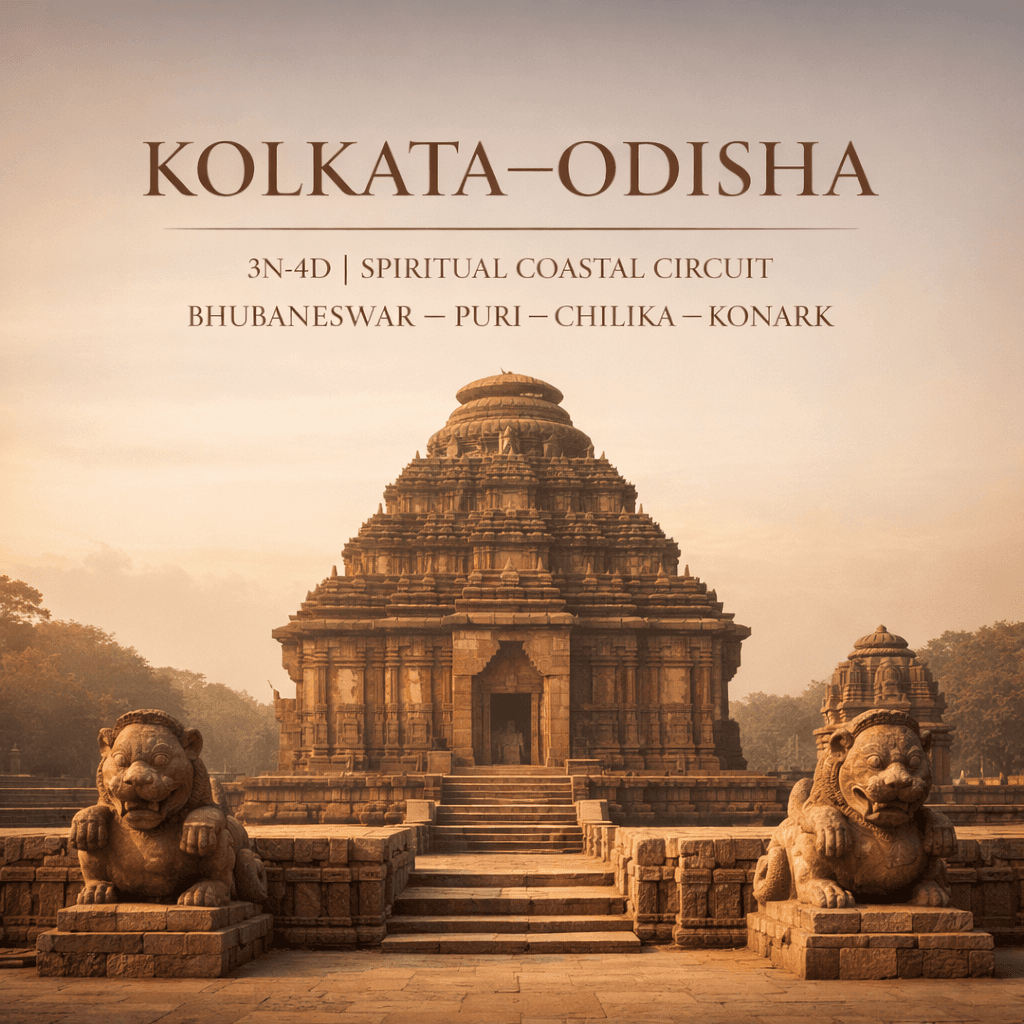 KOLKATA–ODISHA | 3N-4D | SPIRITUAL COASTAL CIRCUIT | BHUBANESWAR – PURI – CHILIKA – KONARK
