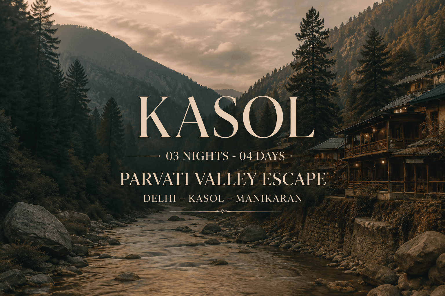 KASOL | 03 NIGHTS - 04 DAYS | PARVATI VALLEY ESCAPE | DELHI – KASOL – MANIKARAN