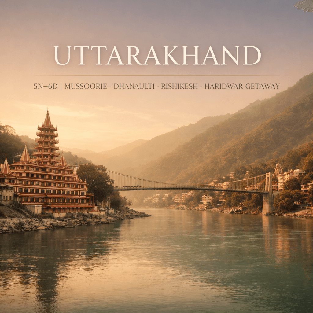 Uttarakhand | 5N-6D | Mussoorie–Dhanaulti–Rishikesh–Haridwar Getaway