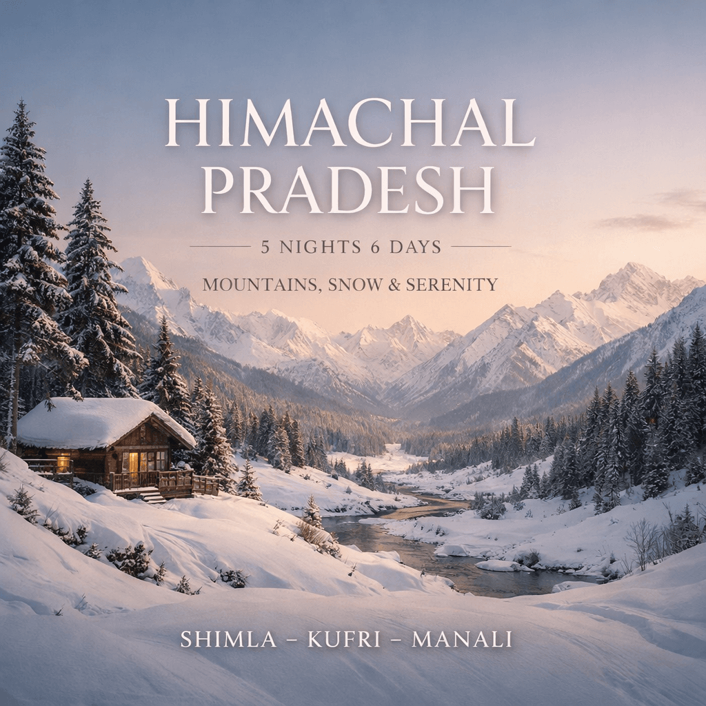 HIMACHAL PRADESH | 5 NIGHTS 6 DAYS | MOUNTAINS, SNOW & SERENITY | SHIMLA – KUFRI – MANALI