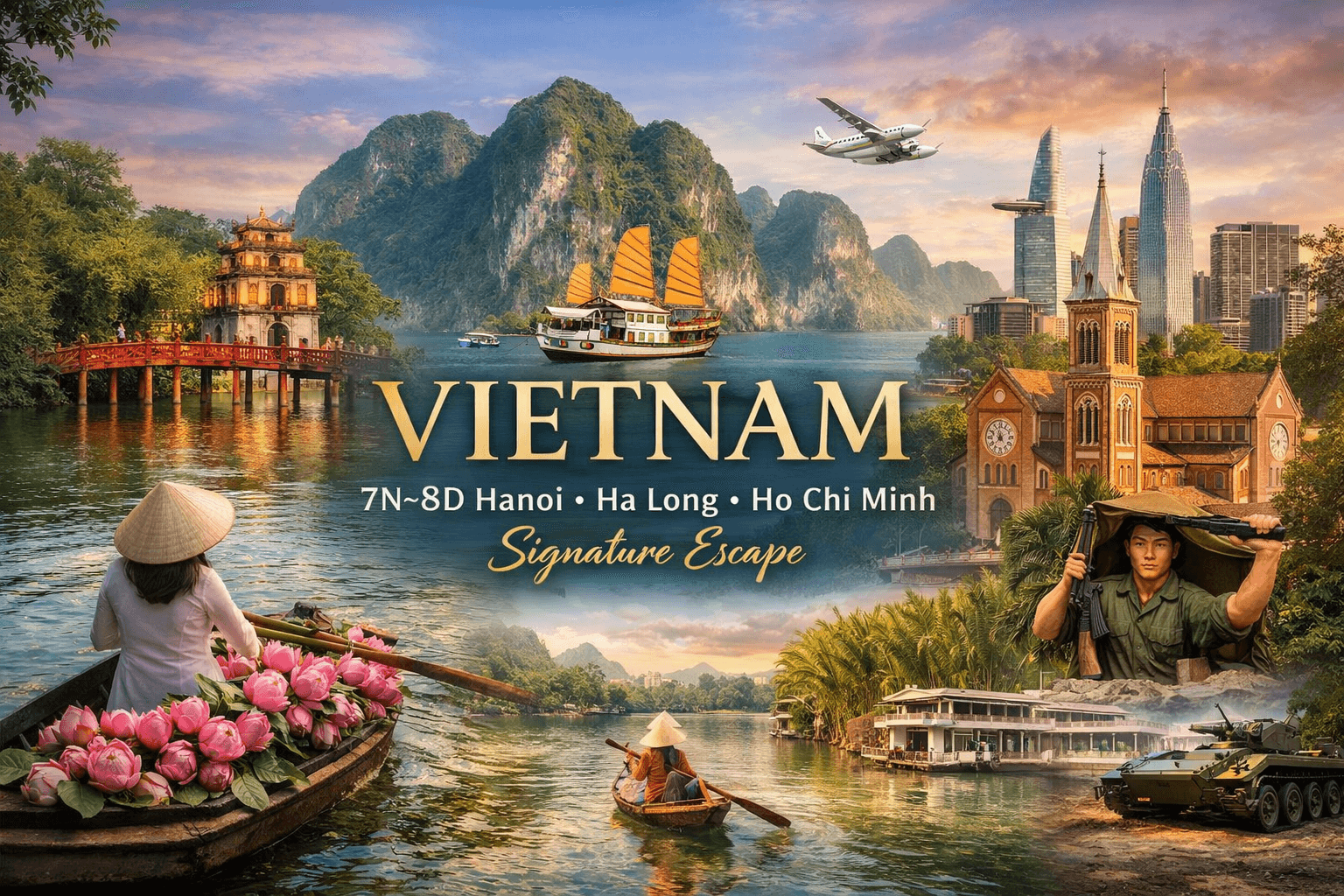 Vietnam | 7N–8D Hanoi • Ha Long • Ho Chi Minh Signature Escape