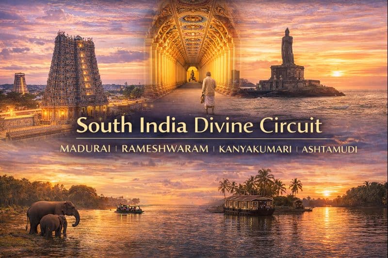 South India Divine Circuit – Madurai | Rameshwaram | Kanyakumari | Ashtamudi