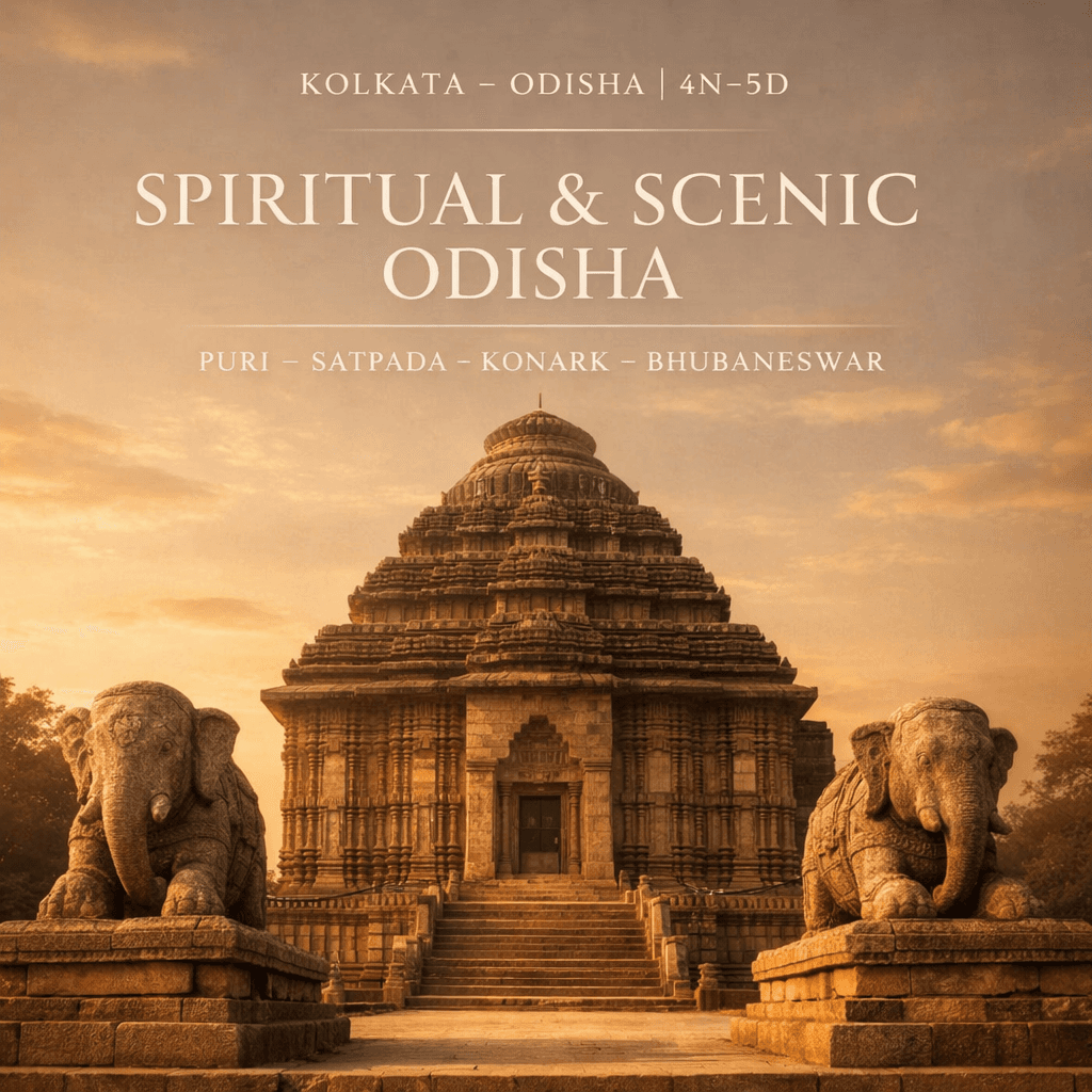 KOLKATA-ODISHA | 4N-5D | SPIRITUAL & SCENIC ODISHA | PURI – SATPADA – KONARK – BHUBANESWAR