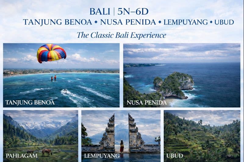 BALI | 5N–6D | TANJUNG BENOA ✦ NUSA PENIDA ✦ LEMPUYANG ✦ UBUD The Classic Bali Experience