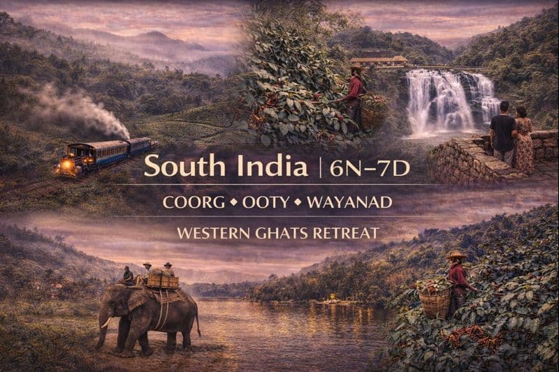 SOUTH INDIA | 6N–7D | COORG ✦ OOTY ✦ WAYANAD WESTERN GHATS RETREAT