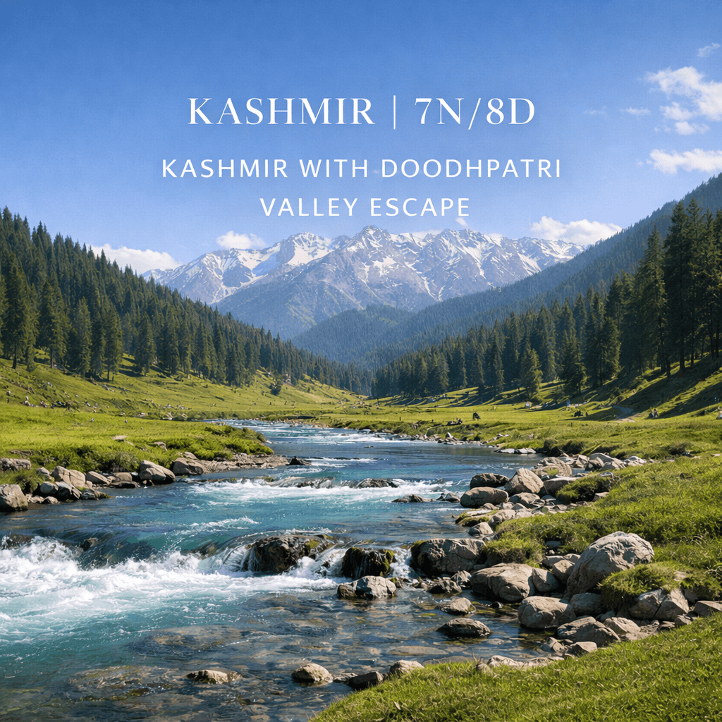 KASHMIR | 7N-8D | HEAVENLY KASHMIR RETREAT | SRINAGAR – GULMARG – SONMARG – PAHALGAM – DOODHPATRI