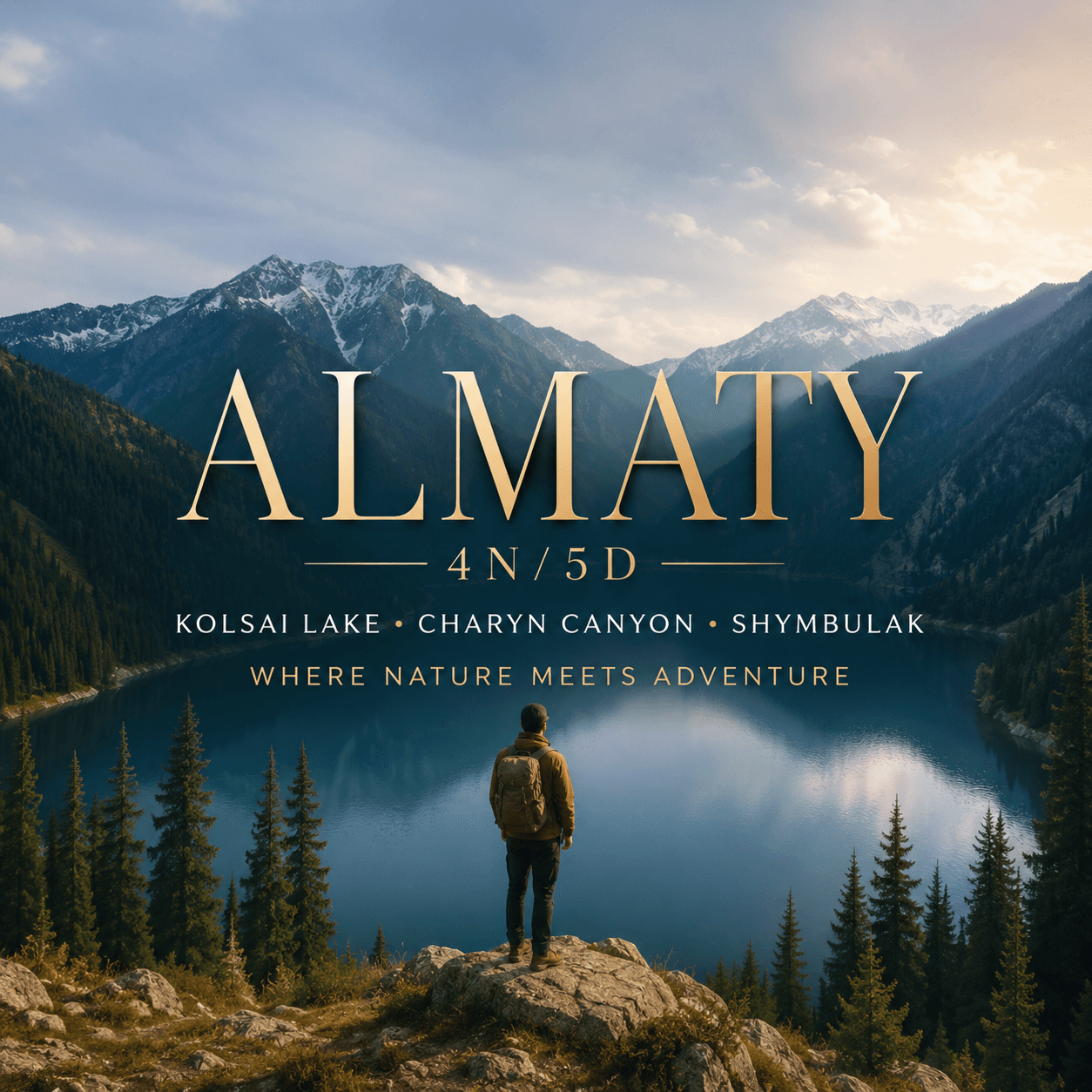ALMATY – 4N/5D | KOLSAI LAKE • CHARYN CANYON • SHYMBULAK | WHERE NATURE MEETS ADVENTURE