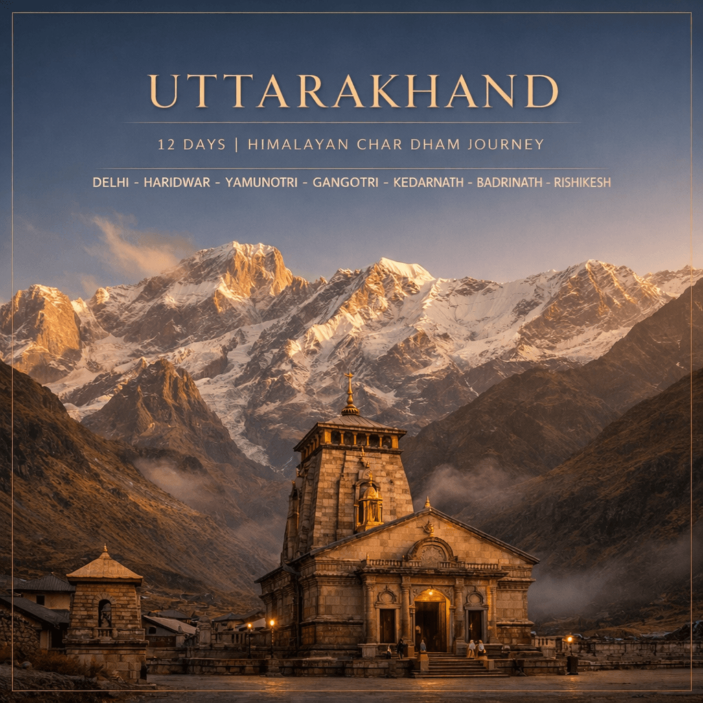 CHARDHAM | 11N-12D | DIVINE HIMALAYAN CHARDHAM YATRA | YAMUNOTRI – GANGOTRI – KEDARNATH – BADRINATH