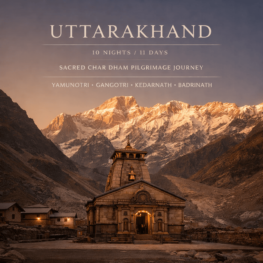 CHARDHAM | 10N-11D | CLASSIC CHARDHAM YATRA WITH KEDARNATH TREK | YAMUNOTRI – GANGOTRI – KEDARNATH – BADRINATH